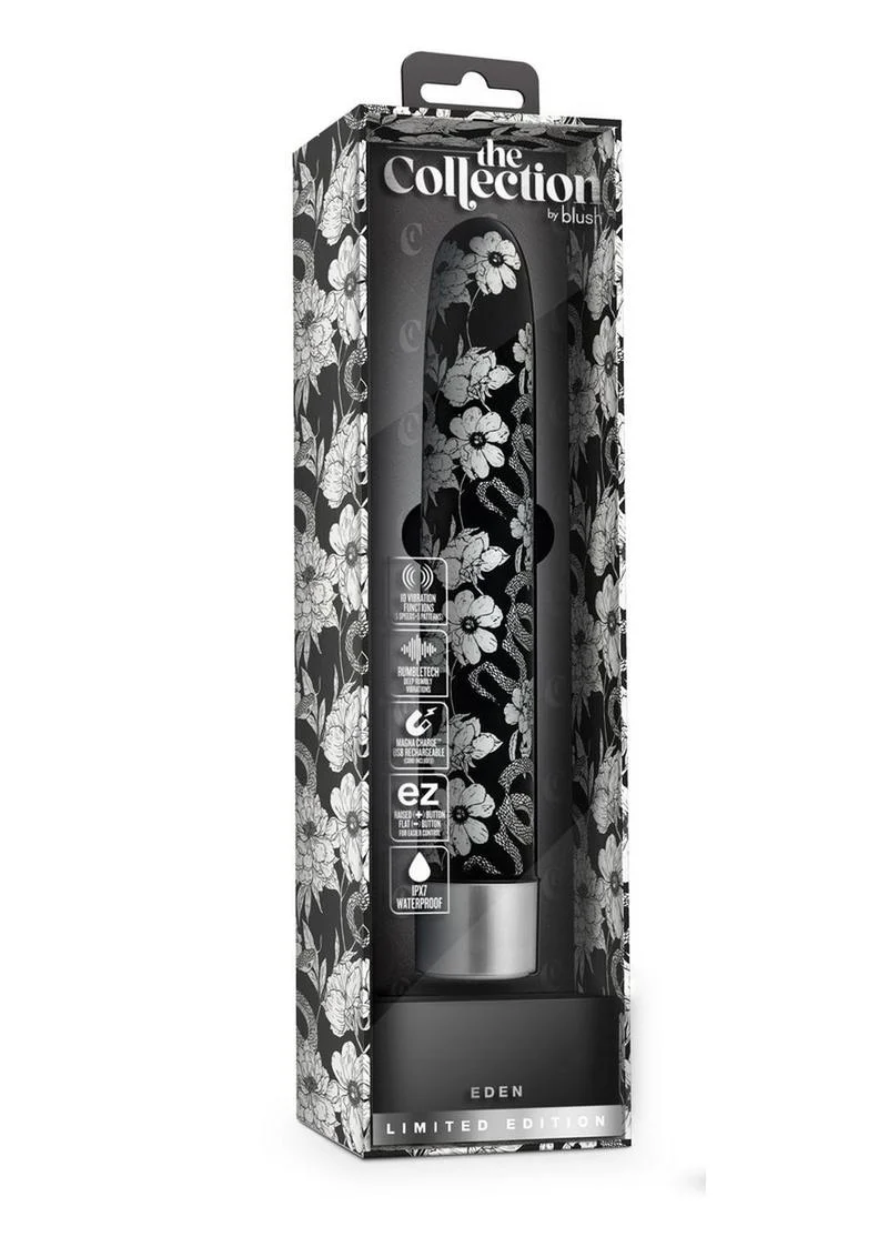 The Collection Eden Slimline Vibrator Elegant Floral Design Waterproof - Image 4