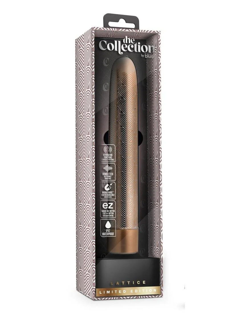 The Collection Lattice Slimline Vibrator Limited Edition Rose Gold - Image 4