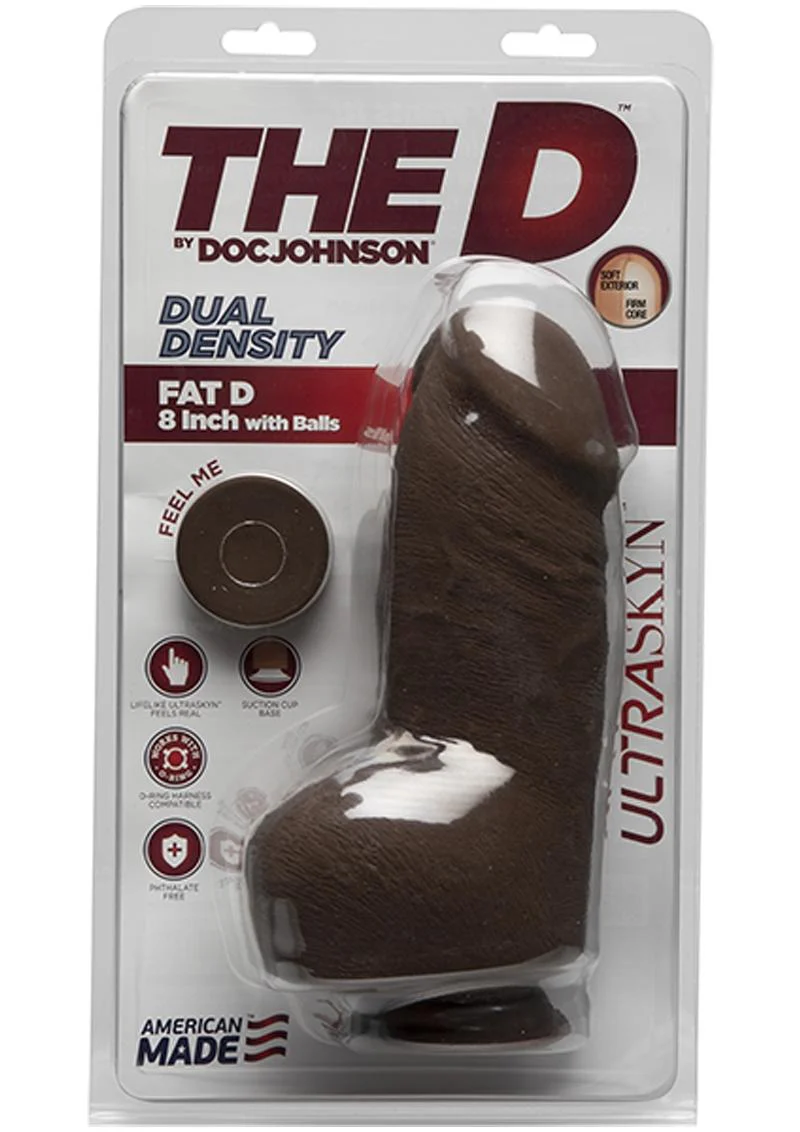 The D by Doc Johnson Fat D 8 Inch Dual Density ULTRASKYN Dildo - Image 2