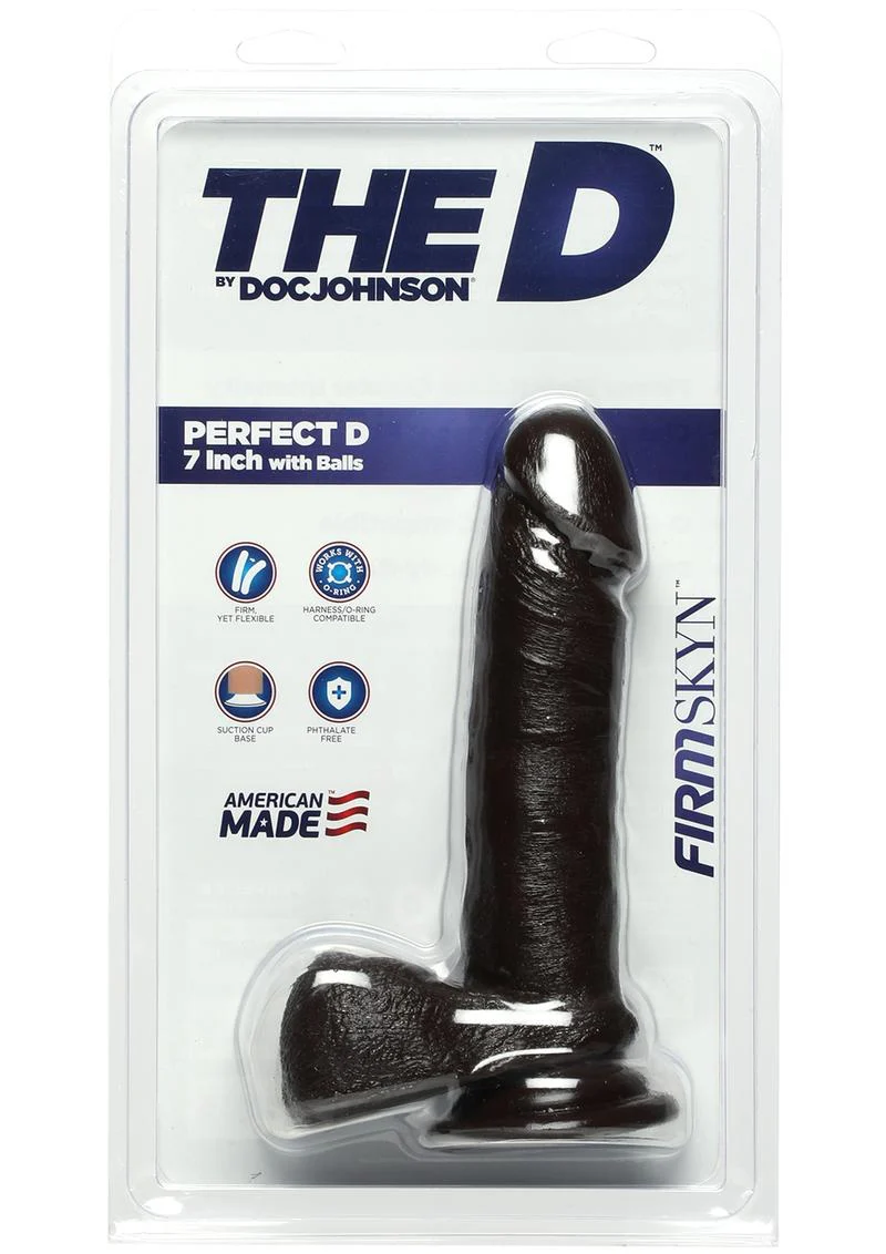 The D Perfect D 7 Inch FirmSKYN Dildo with Balls - Image 7