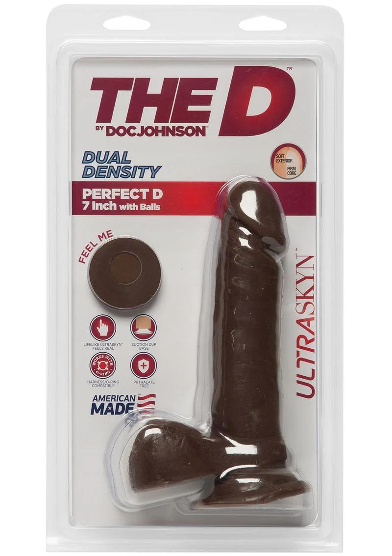 The D Perfect D Dual Density ULTRASKYN Dildo with Balls - Image 10