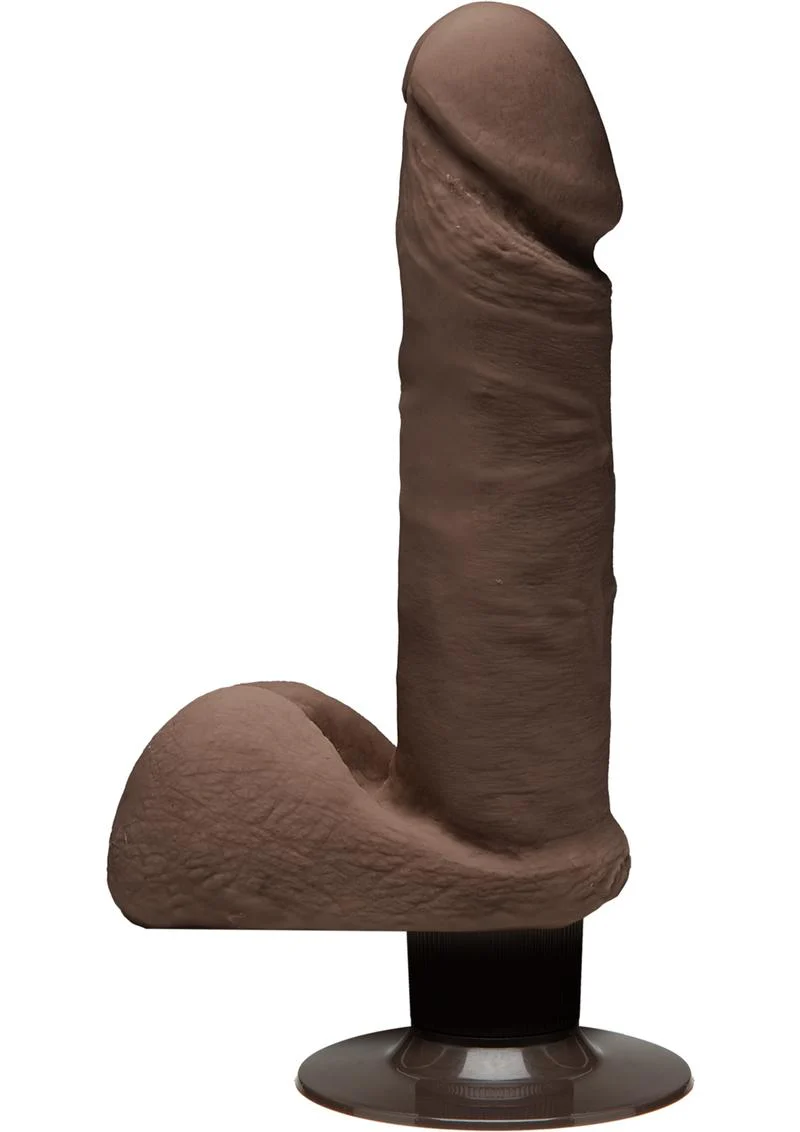 The D Perfect Dual Density Vibrating Dildo With Balls - Image 2