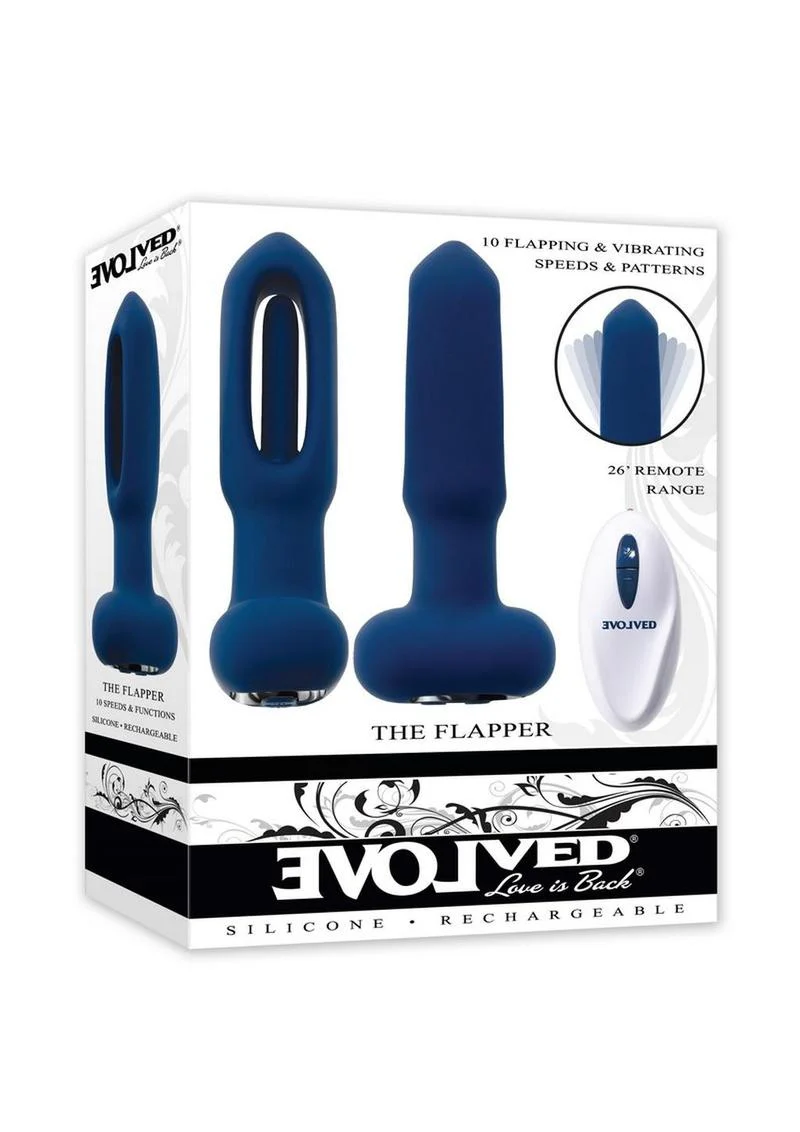 The Flapper Silicone Anal Plug - 10 Speeds Remote - Image 4