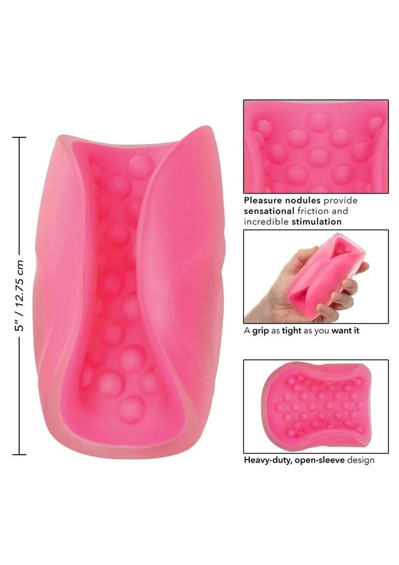 The Gripper Beaded Grip Masturbator - Pink - Image 3