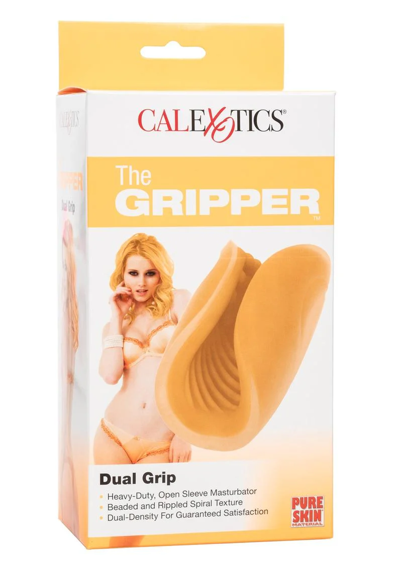 The Gripper Dual Grip Masturbator Beaded And Rippled Spiral Texture - Image 4