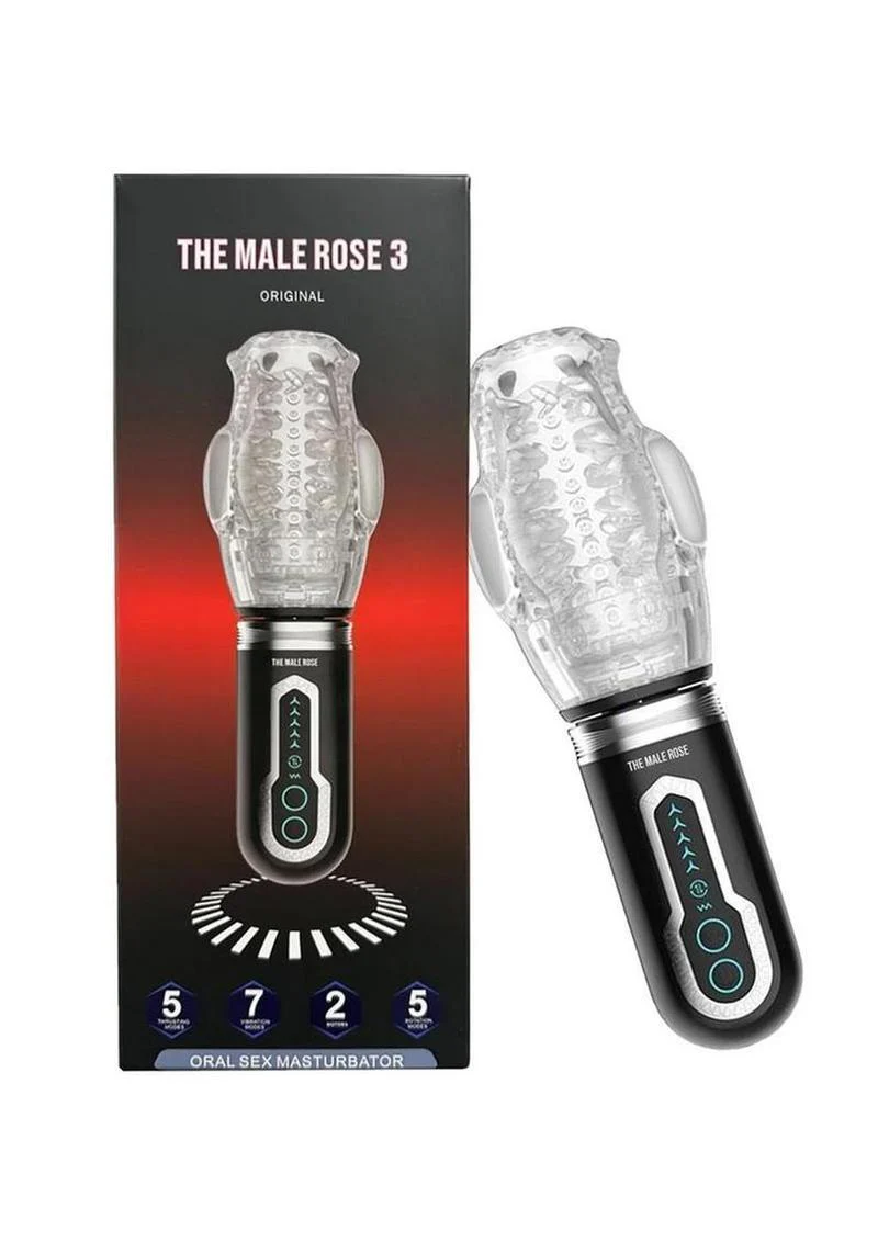 The Male Rose 3 Rechargeable Thrusting Rotating Masturbator - Image 3