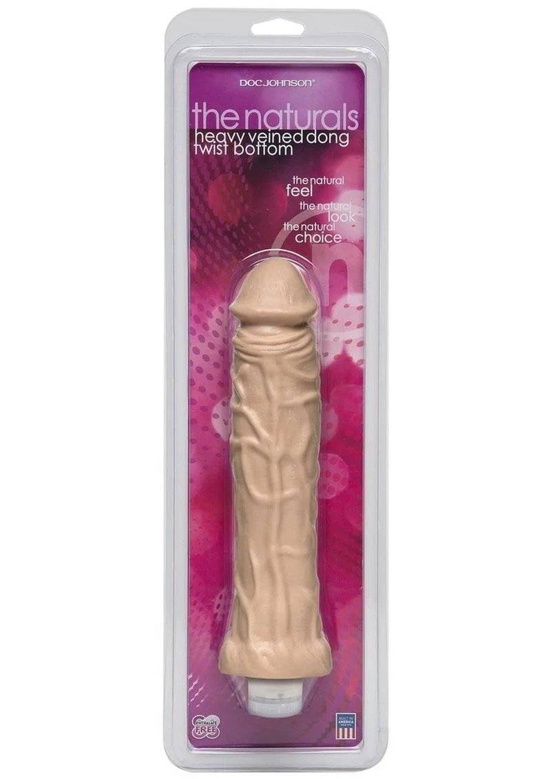 The Naturals Heavy Veined Thin Dildo Vanilla - Image 2