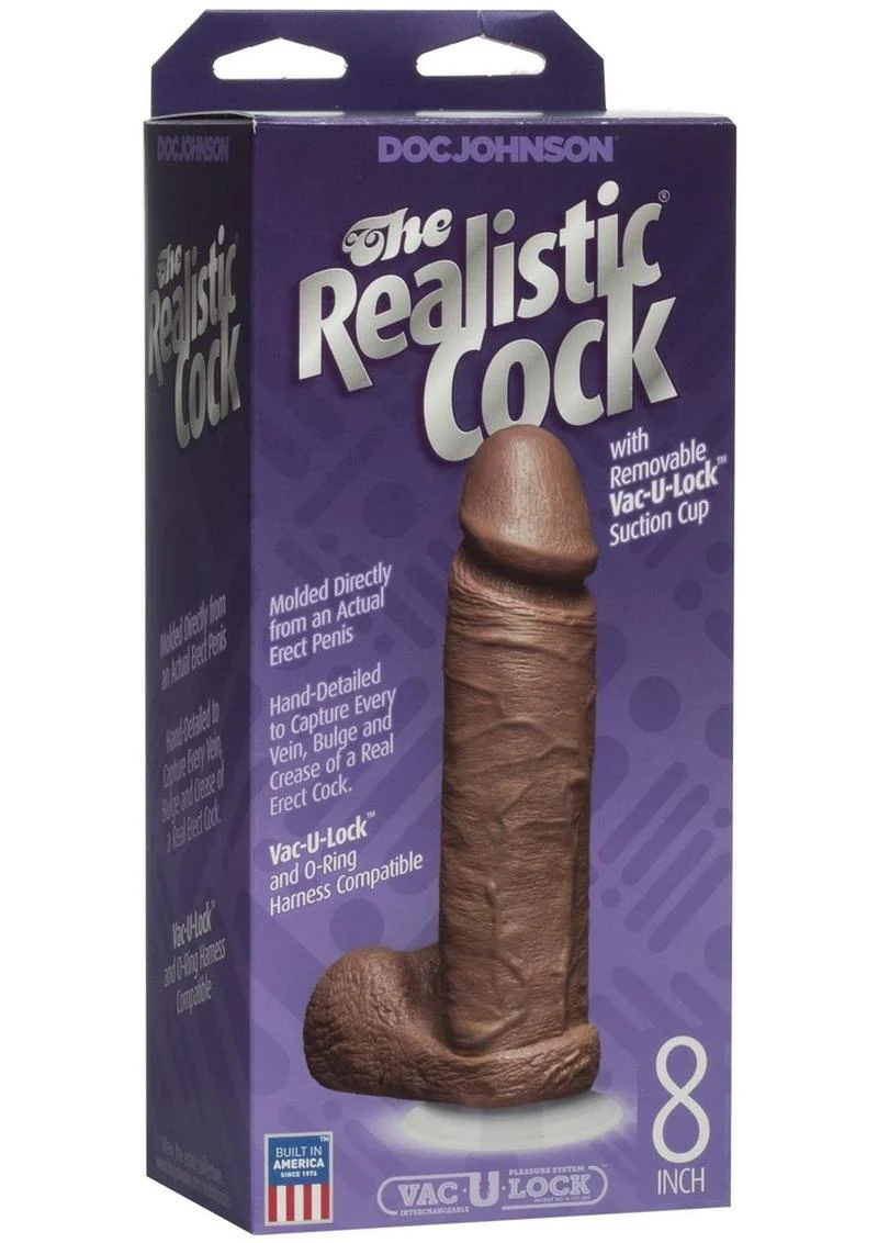 The Realistic Cock Dildo Vac-U-Lock Compatible with Suction Cup - Image 12