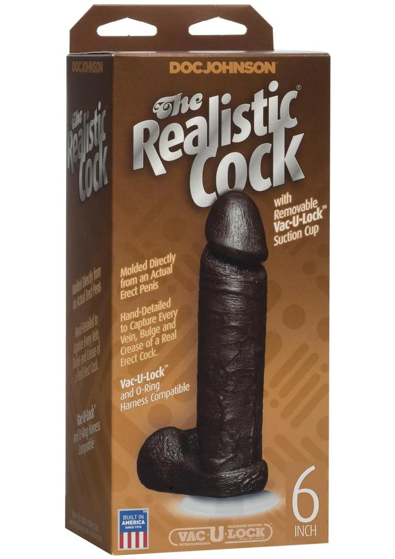 The Realistic Cock Dildo Vac-U-Lock Compatible with Suction Cup - Image 9