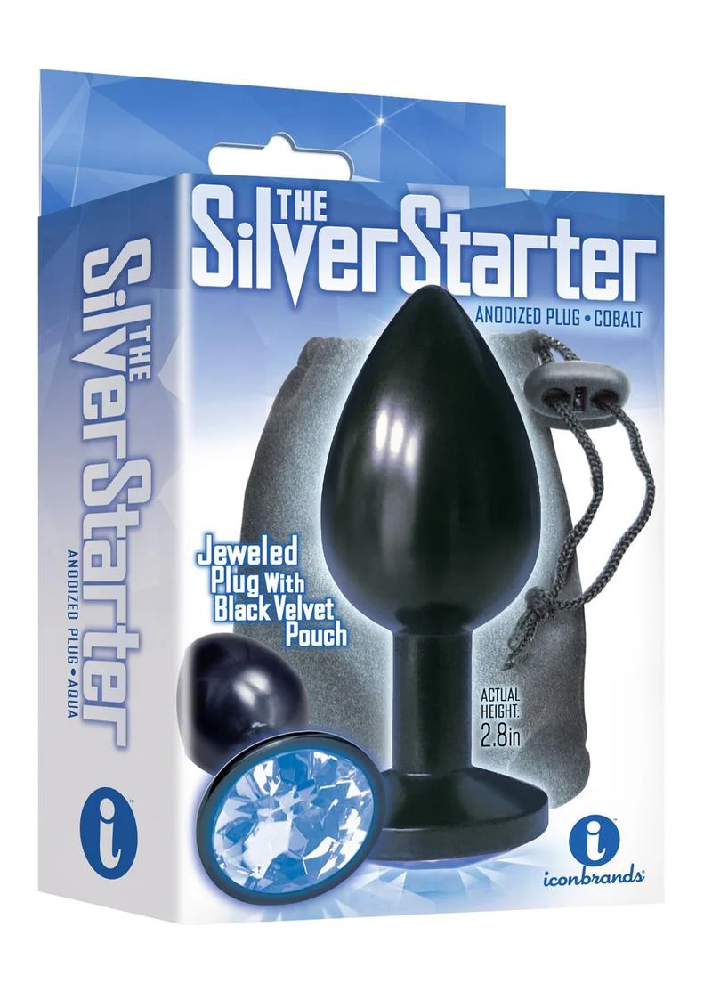 The Silver Starter Bejeweled Stainless Steel Butt Plug - Image 4