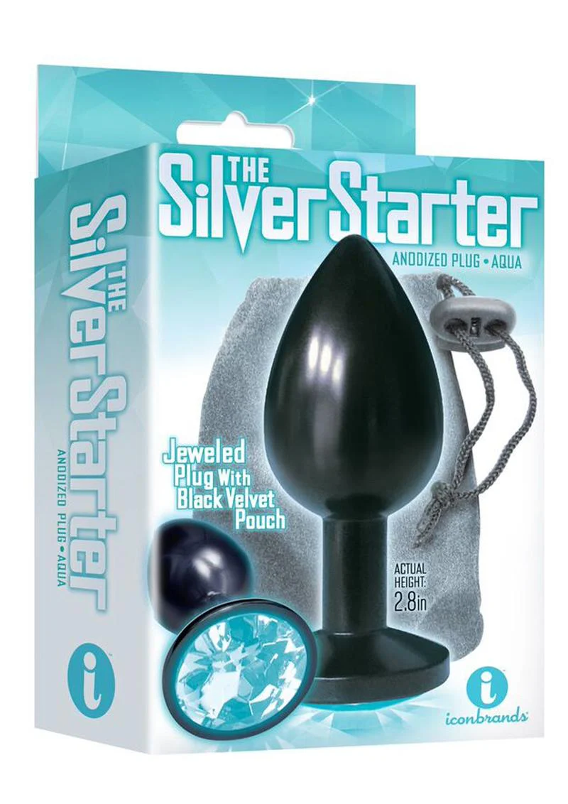The Silver Starter Bejeweled Stainless Steel Butt Plug - Image 5