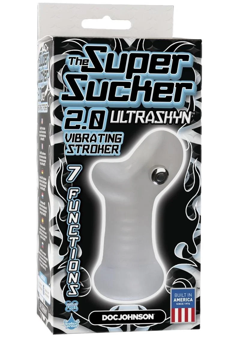 The Super Sucker UltraSkyn Vibrating Stroker Clear - Image 2