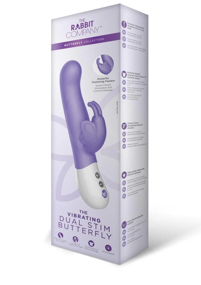 The Vibrating Dual Stim Butterfly Rechargeable Rabbit Vibrator - Image 4