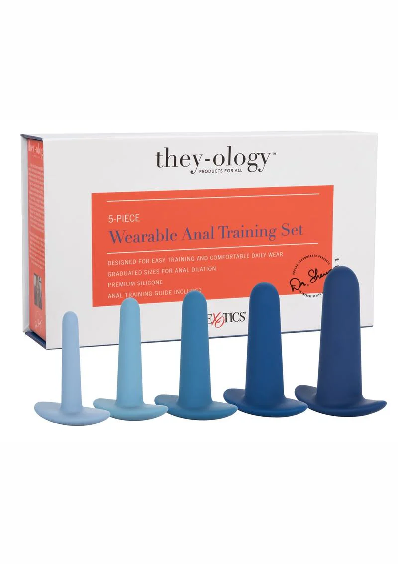 They-ology Wearable Anal Training Set 5-Piece Graduated Silicone - Image 4