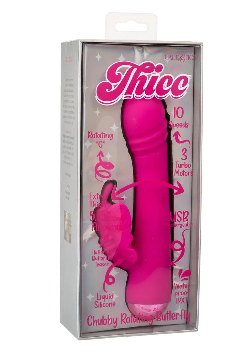 Thicc Chubby Rotating Butterfly Rabbit Vibrator - Image 4