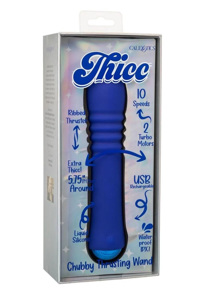 Thicc Chubby Thrusting Rechargeable Silicone Vibrating Wand - Image 4