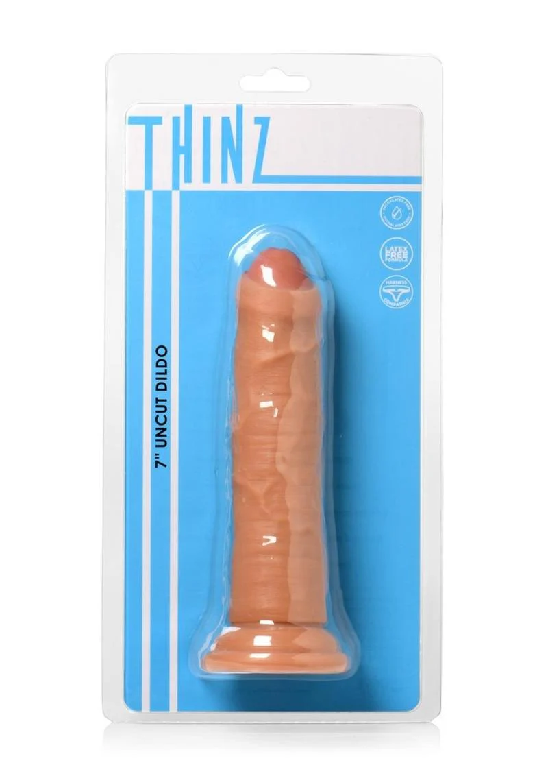 Thinz Uncut Dildo with Balls Realistic Vanilla Dildo - Image 11