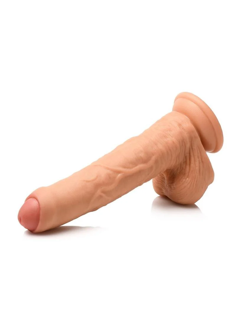 Thinz Uncut Dildo with Balls Realistic Vanilla Dildo - Image 4