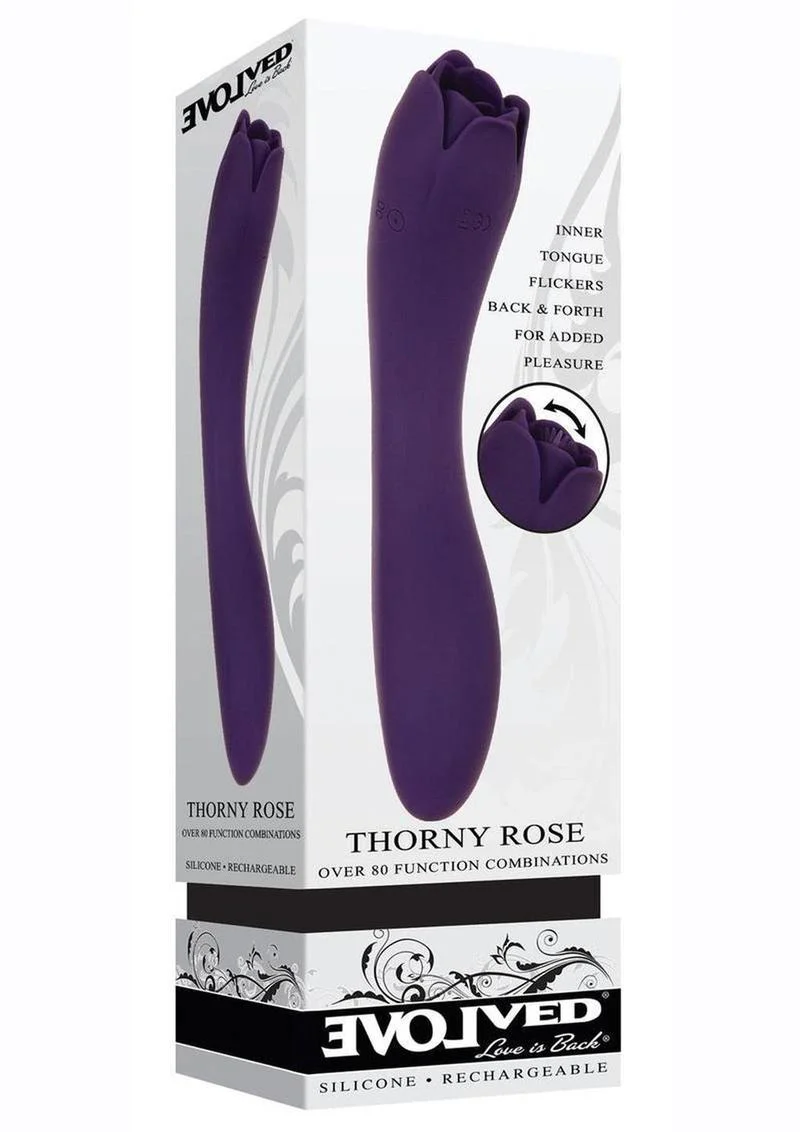 Thorny Rose Dual-Action Rechargeable Silicone Vibrator - Image 4