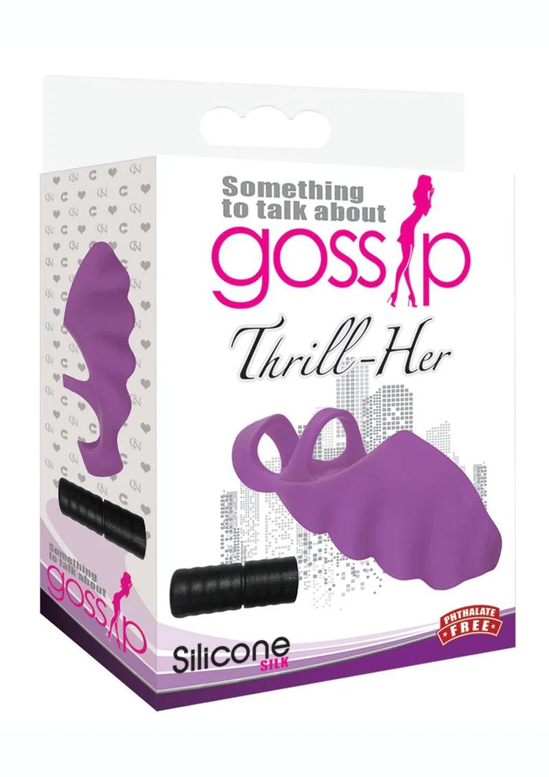 Thrill-Her Silicone Bumpy Gossip Finger Vibrator - Image 4