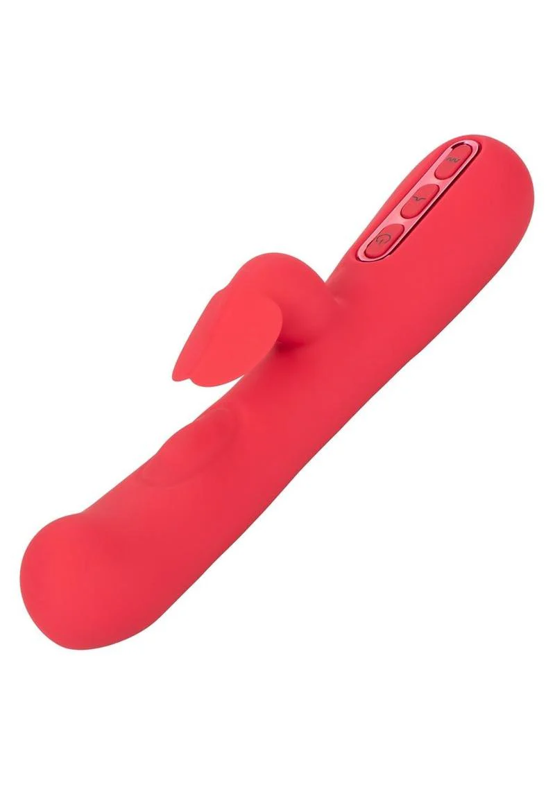 Throb Flutter Silicone Rechargeable Vibrator 2X Thumping Action - Image 3