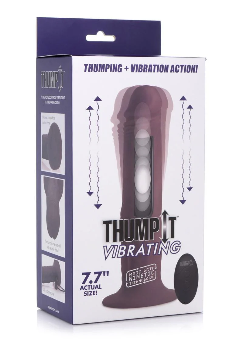 Thump It Vibrating And Thumping Rechargeable Silicone Dildo - Image 4