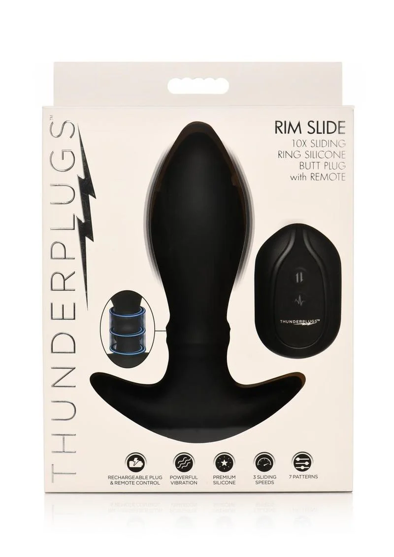 ThunderPlugs Rim Slide Rechargeable Silicone Butt Plug - Image 4