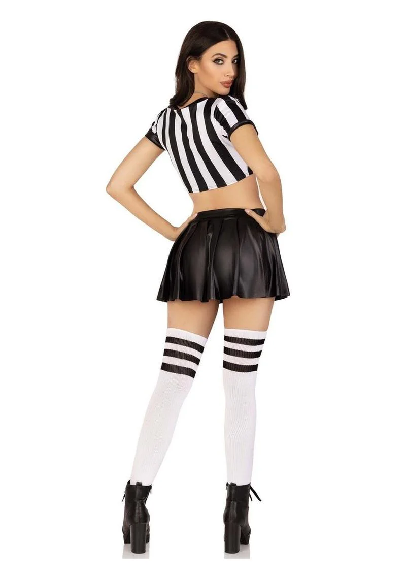 Time-Out Referee Crop Top, Pleated Skirt - Image 4