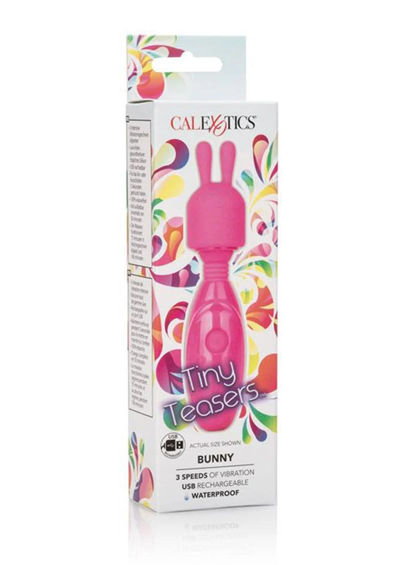 Tiny Teasers Bunny USB Rechargeable Mini Wand Vibrator - Image 4
