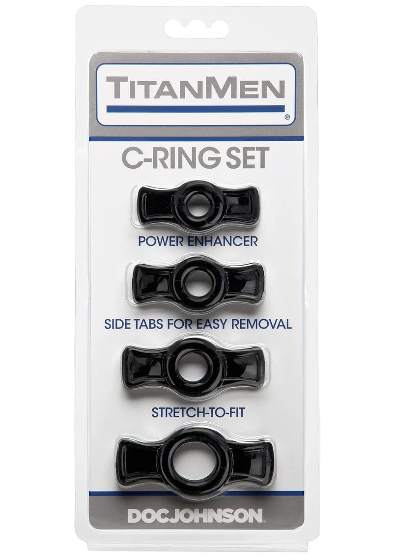 TitanMen C Ring Set Stretch-to-Fit Power Enhancers By Doc Johnson - Image 4