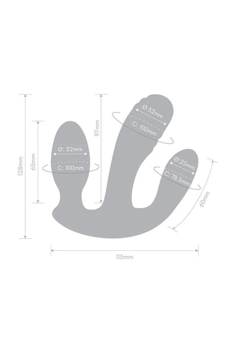 Together Blended Pleasure Triple-Pronged Vibrator - Image 3