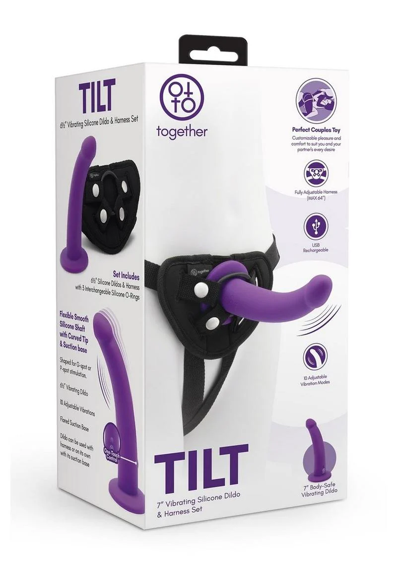 Together Toys TILT Vibrating Silicone Dildo Harness Set - Image 4