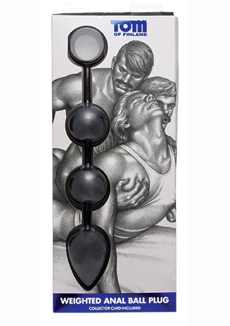 Tom of Finland Weighted Anal Ball Plug Graduated Anal Beads - Image 4