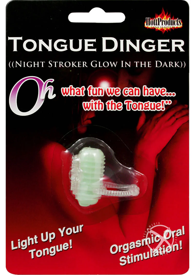 Tongue Dinger Night Stroker Vibrating Silicone Tongue Ring - Image 2