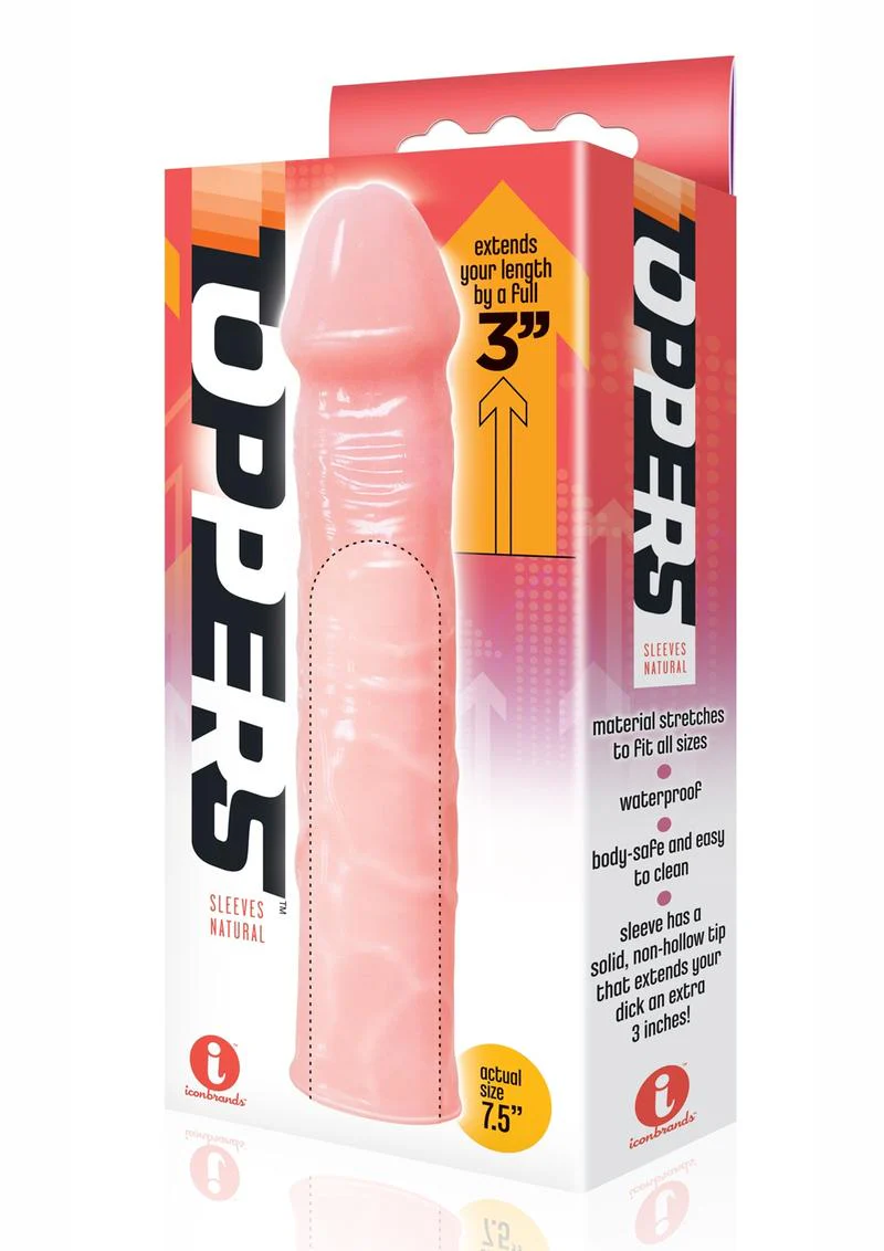 Toppers Penis Extender Sleeve Adds 3 Inches Length - Image 4