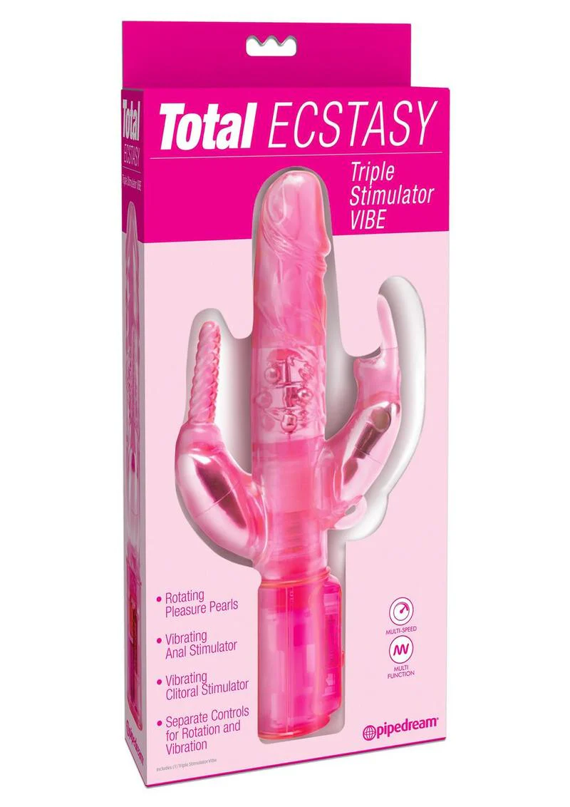 Total Ecstasy Triple Rotating Stimulator Rabbit Vibrator - Image 3