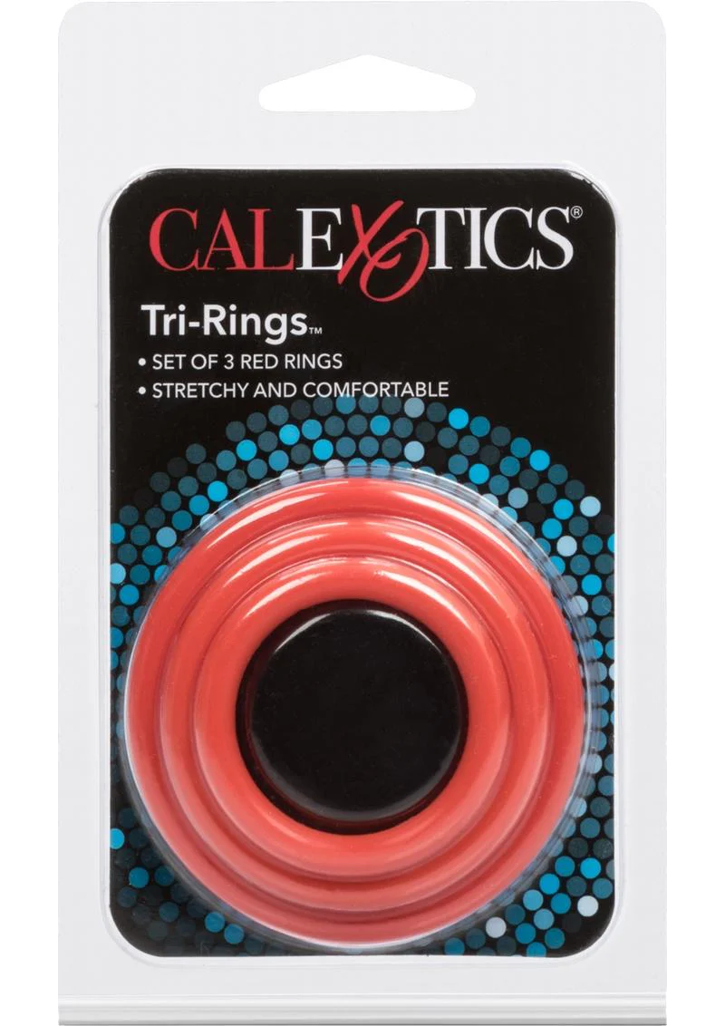 Tri Rings Multi Color Cock Ring Set - Image 17