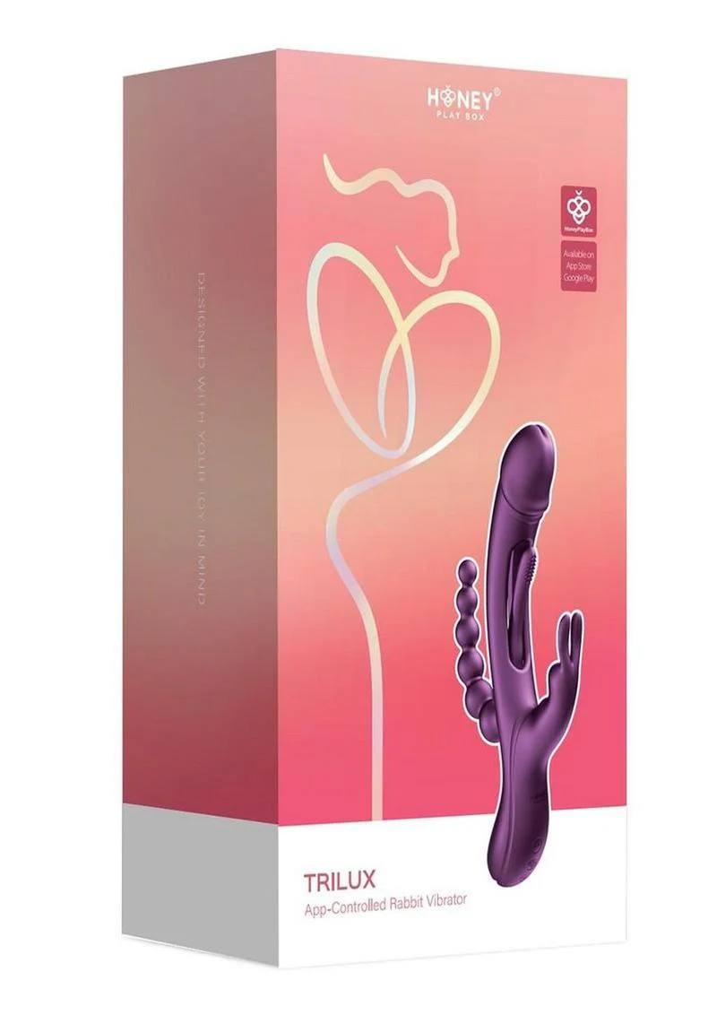 Trilux App-Controlled Silicone Rabbit Vibrator with Anal Beads - Image 8