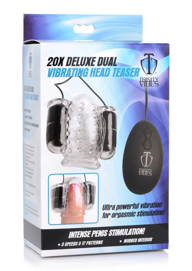 Trinity Men 20X Deluxe Dual Vibrating Head Teaser 3 Speeds 17 Patterns - Image 4