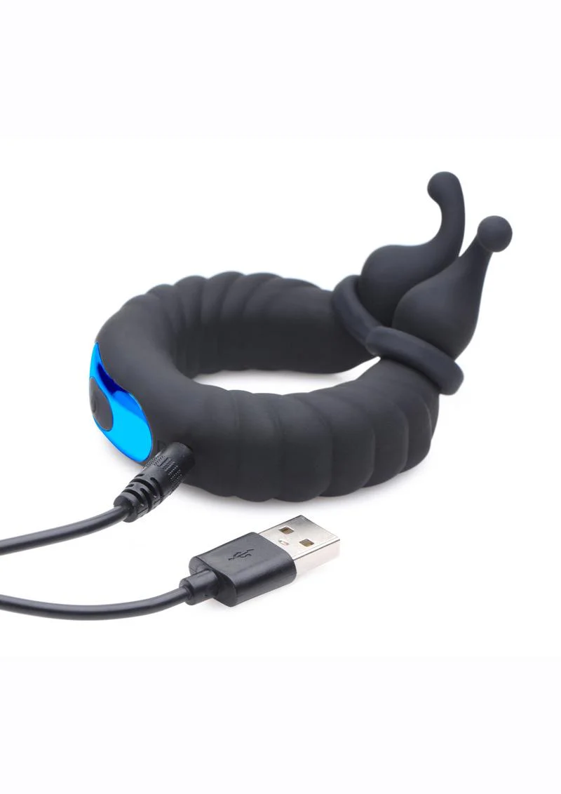 Trinity Vibes 10X Cock Cobra Dual Stim Waterproof Silicone Cock Ring - Image 3