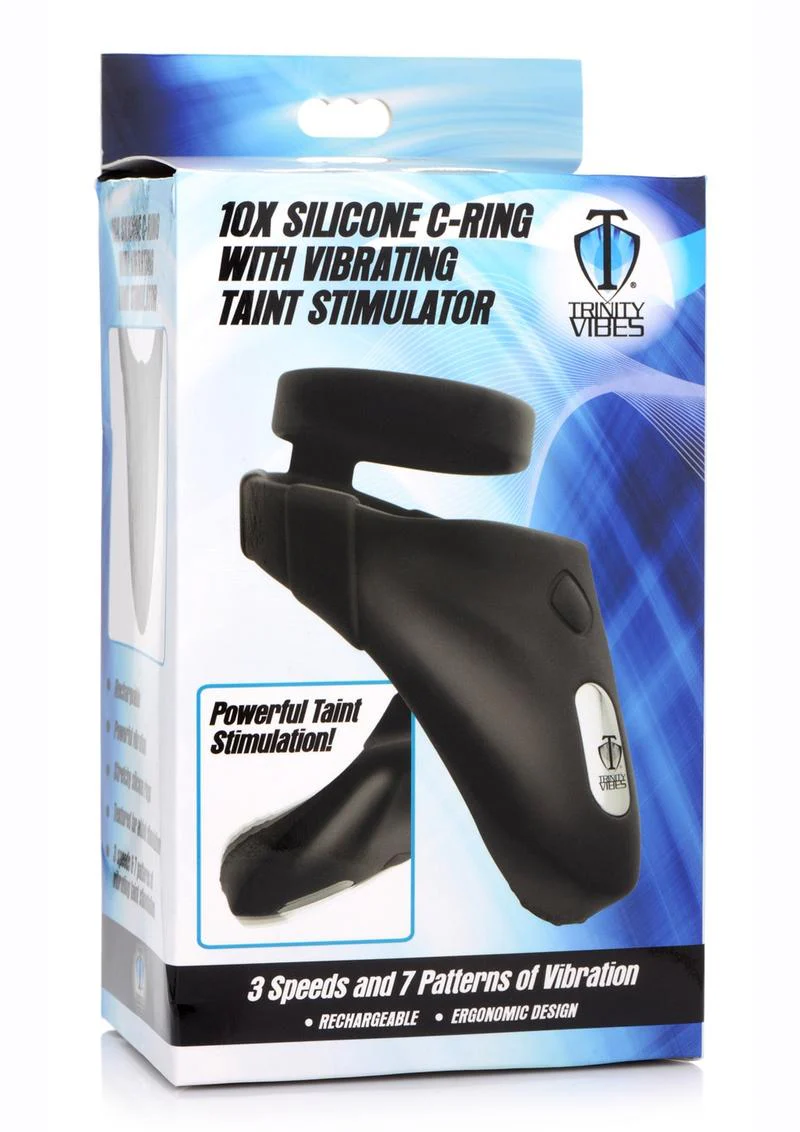 Trinity Vibes 10X Rechargeable Silicone C-Ring with Vibrating Stimulator - Image 4