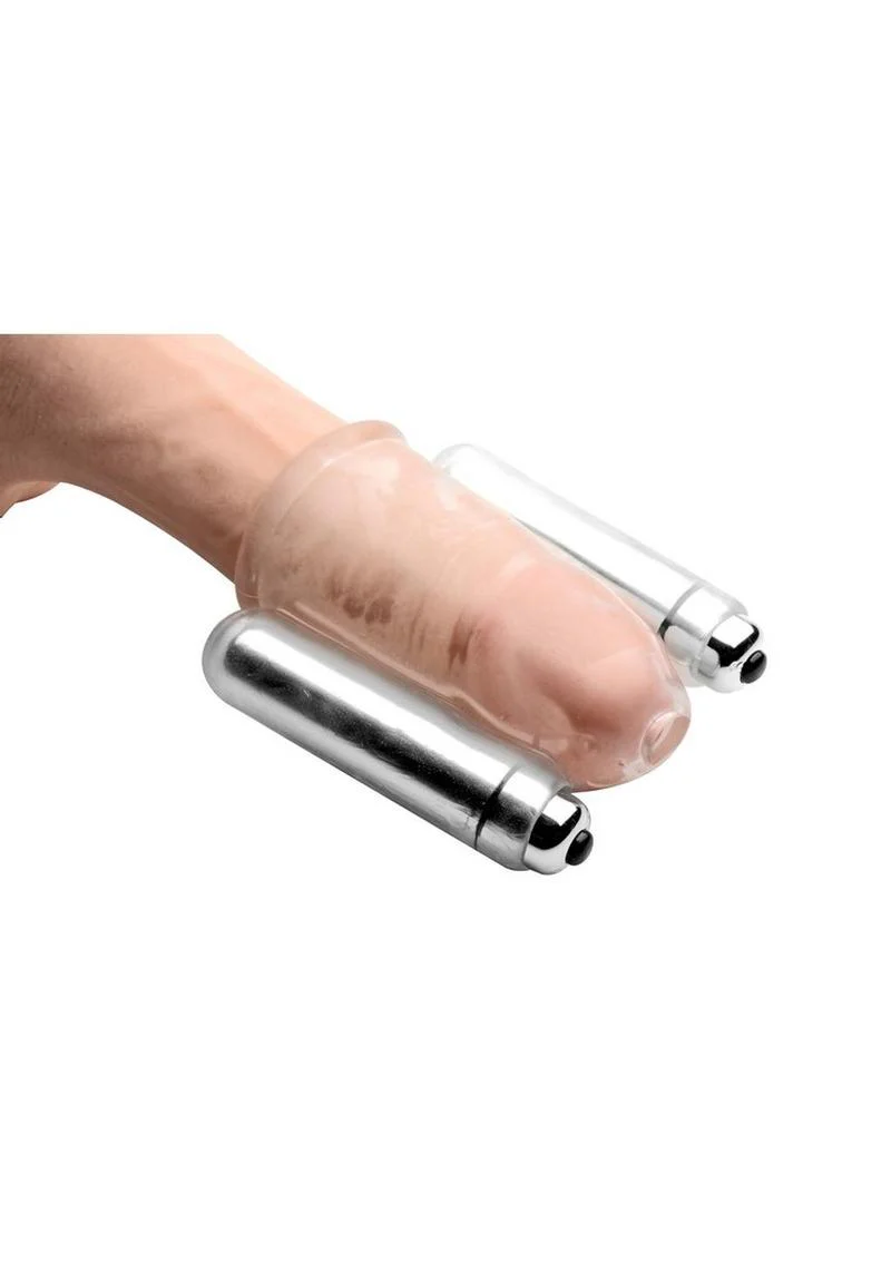Trinity Vibes Dual Vibrating Penis Head Teaser Male Stimulation Sleeve - Image 3