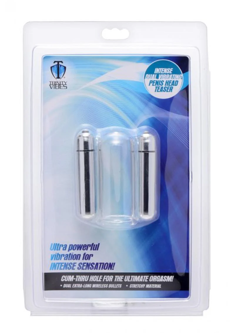 Trinity Vibes Dual Vibrating Penis Head Teaser Male Stimulation Sleeve - Image 4