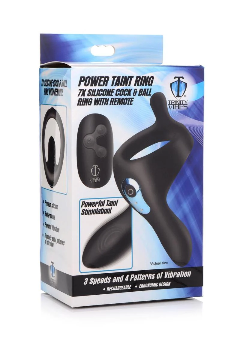 Trinity Vibes Rechargeable Power Cock Taint Ring with Remote Control - Image 4