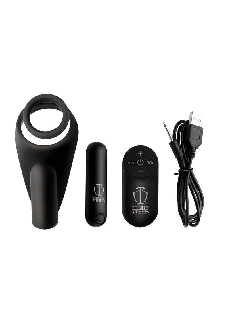 Trinity Vibes Silicone C-Ring with Remote Control Vibrating Taint Stimulator - Image 2