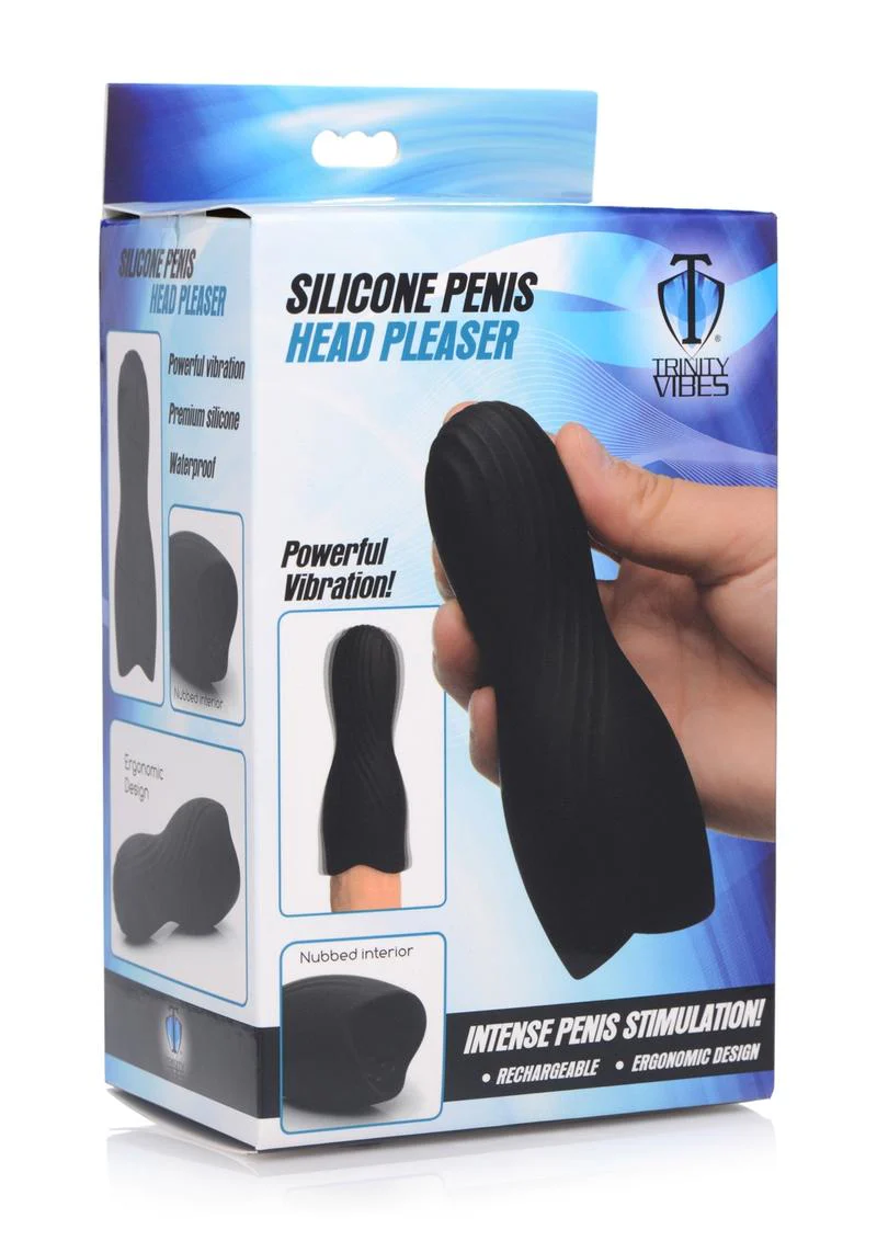 Trinity Vibes Silicone Penis Head Pleaser with Powerful Vibration - Image 4