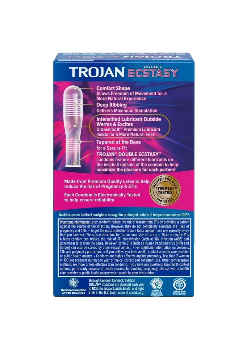 Trojan Double Ecstasy Condoms - Image 2