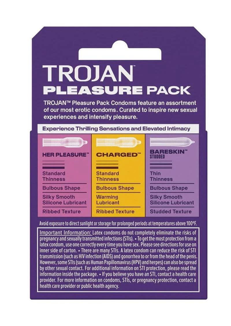 Trojan Pleasure Pack Condoms 3 Count - Image 3
