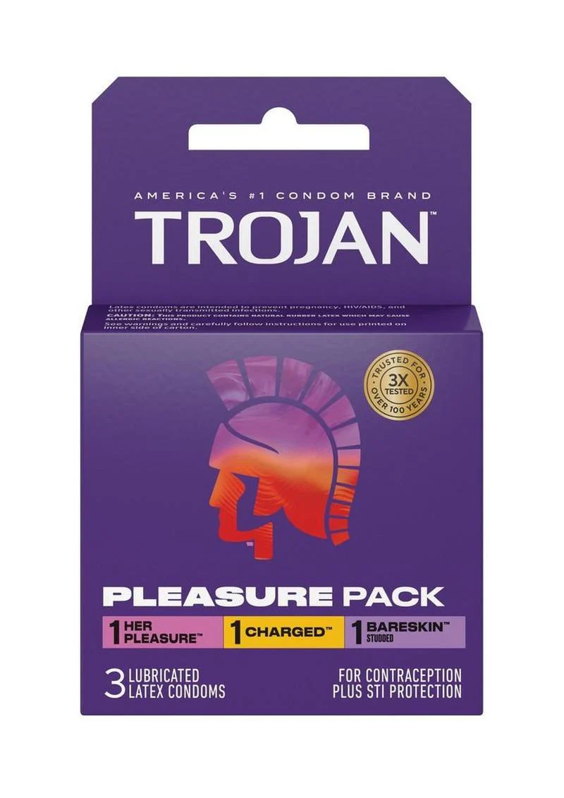 Trojan Pleasure Pack Condoms 3 Count - Image 4