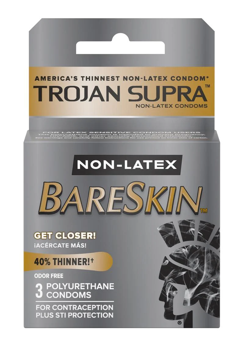 Trojan Supra Bare skin Non Latex Condoms Pack - Image 2